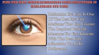 Find The Best Ophthalmologists From Hollywood In Hallandale Eye Care