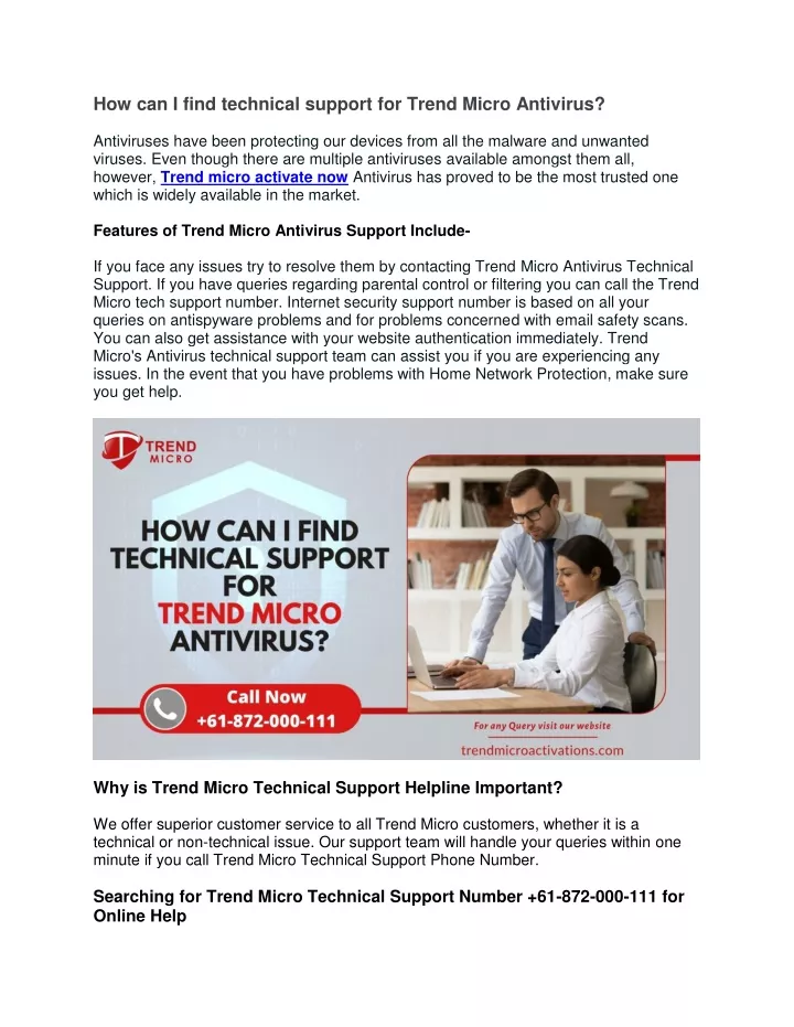 how can i find technical support for trend micro