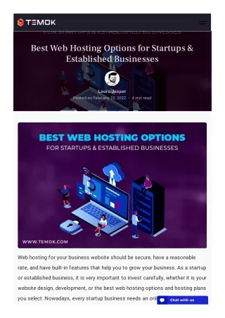 best web hosting options for startups established