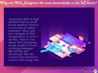 why are web designers the most demandable