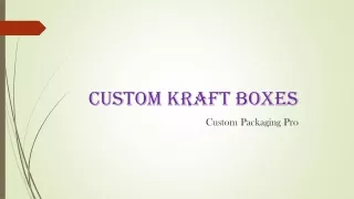 Custom Kraft Boxes