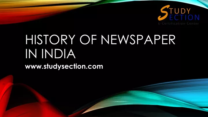 history of newspaper in india