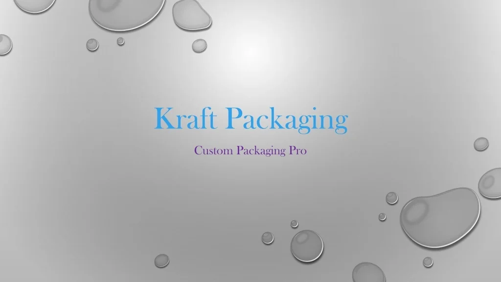 PPT - Kraft Packaging PowerPoint Presentation, free download - ID:11143371