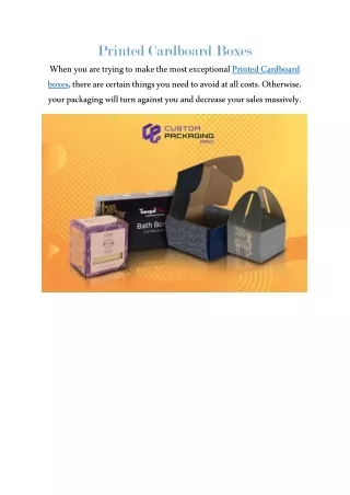 Printed Cardboard Boxes