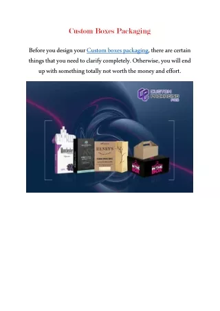 Custom Boxes Packaging