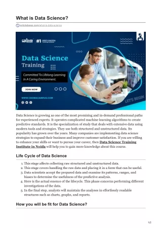 what is data science