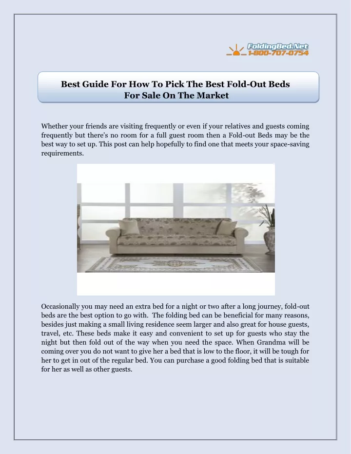 best guide for how to pick the best fold out beds