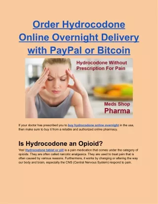 order hydrocodone online overnight delivery with