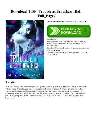 Download [PDF] Trouble at Brayshaw High 'Full_Pages'