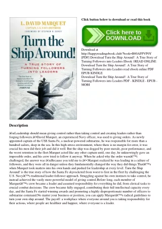 (READ)^ Turn the Ship Around! A True Story of Turning Followers into Leaders Download