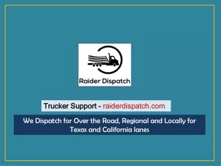 Trucker Support - raiderdispatch.com