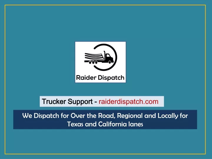 trucker support raiderdispatch com