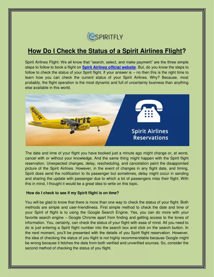 how do i check the status of a spirit airlines