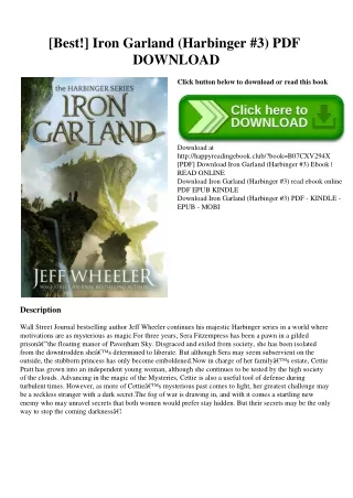 [Best!] Iron Garland (Harbinger #3) PDF DOWNLOAD