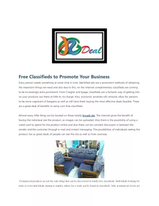 Best Fee Classified Sites In India - RKGDeal