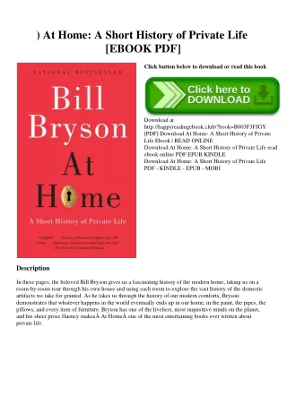 ^DOWNLOAD-PDF) At Home A Short History of Private Life [EBOOK PDF]