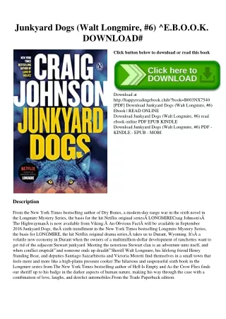 (READ PDF EBOOK) Junkyard Dogs (Walt Longmire  #6) ^E.B.O.O.K. DOWNLOAD#