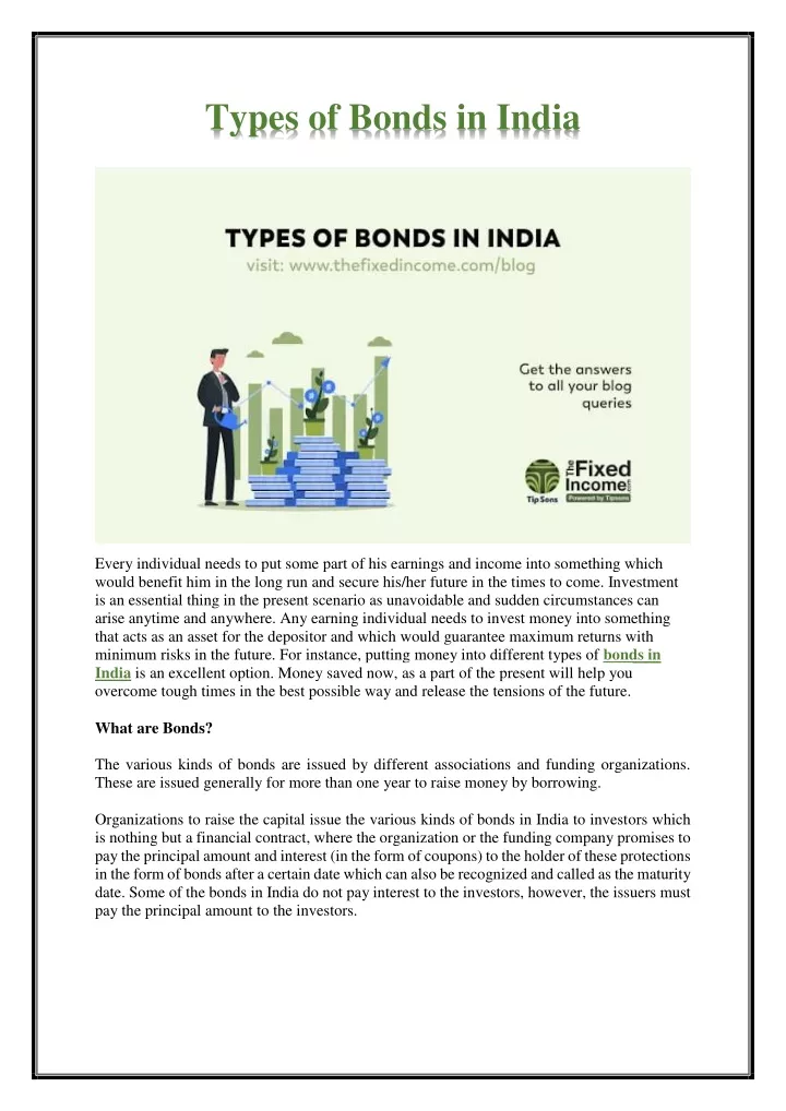 PPT - Types Of Bonds In India PowerPoint Presentation, Free Download ...