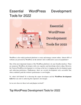 Essential WordPress development Tools for 2022