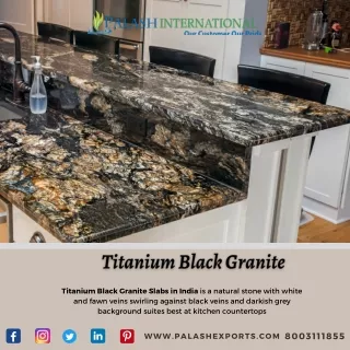 Titanium Black Granite Slabs in India