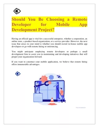 should you be choosing a remote developer