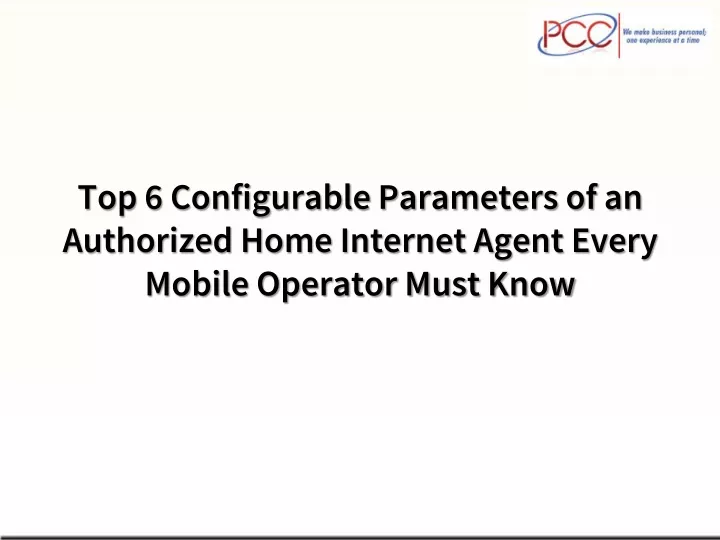 top 6 configurable parameters of an authorized