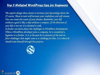 top 5 helpful wordpress tips for beginners