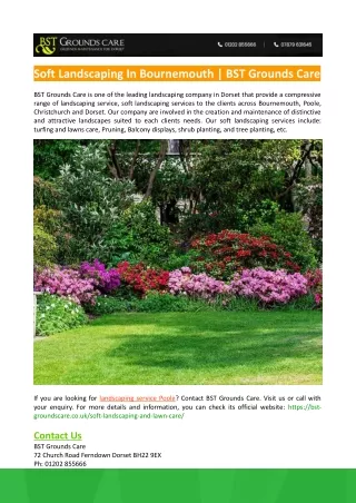 Soft Landscaping In Bournemouth
