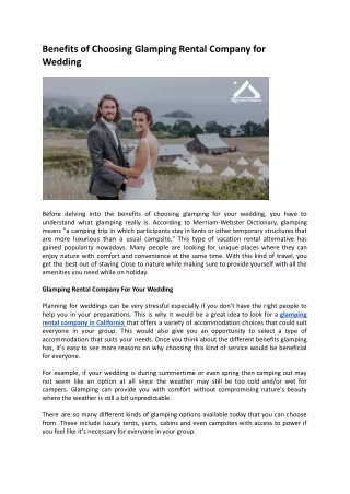 Benefits of Choosing Glamping Rental Company for Wedding .docx