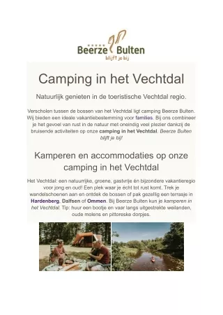 Beerze Bulten - Camping in het Vechtdal