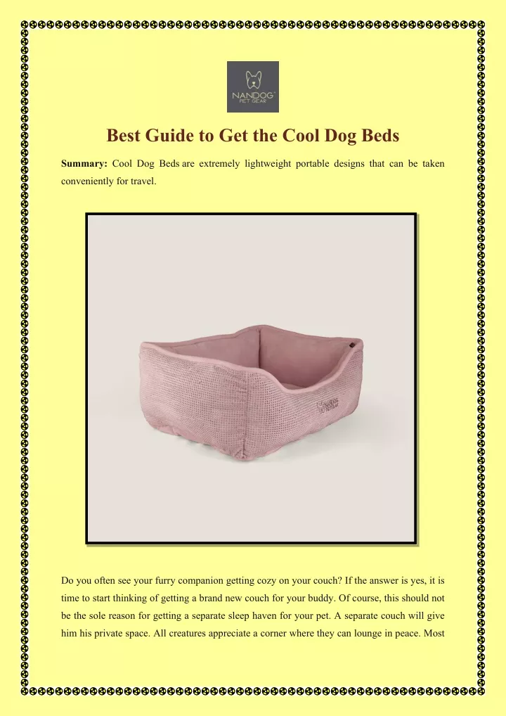 best guide to get the cool dog beds