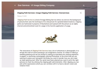 Clipping Path Services | Image Clipping Path Service | EverServices