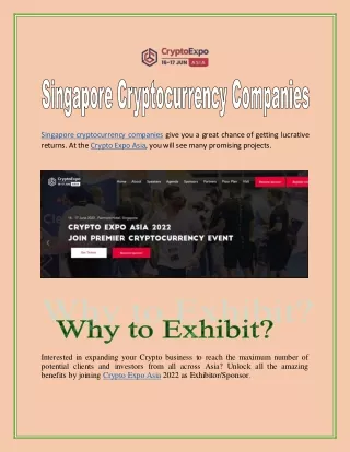 Singapore Cryptocurrency Companies