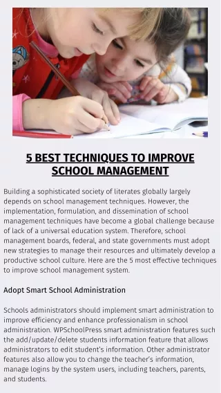 5 Best Techniques to Improve School Management