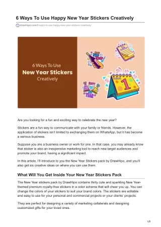 6 Ways To Use Happy New Year Stickers Creatively