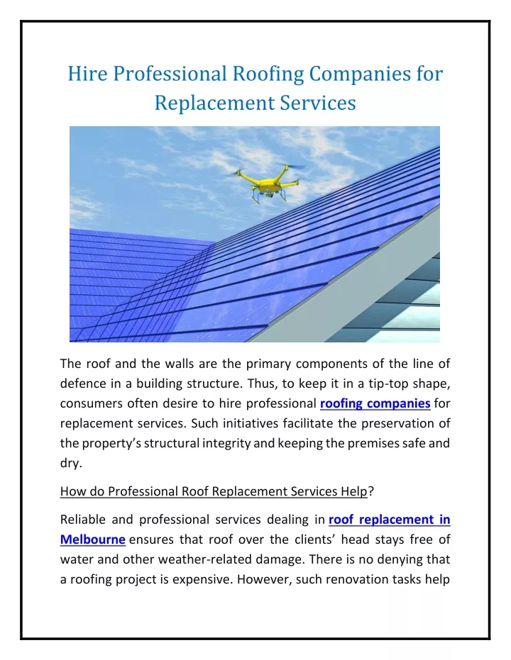 hire professional roofing companies