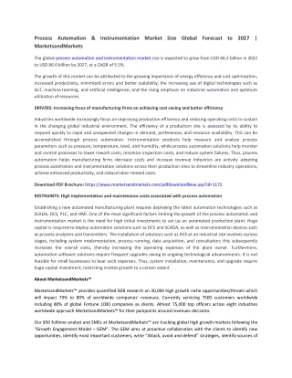 process automation instrumentation market size