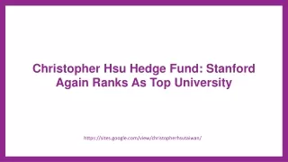 christopher hsu hedge fund stanford again ranks