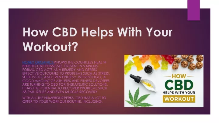 how cbd helps with your workout