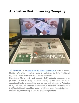 Alternative Risk Financing Company