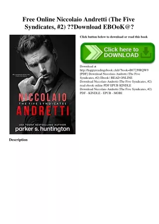 Free Online Niccolaio Andretti (The Five Syndicates  #2) Download EBOoK@