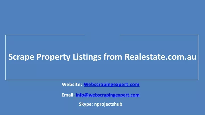 scrape property listings from realestate com au