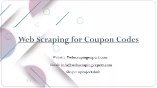 web scraping for coupon codes