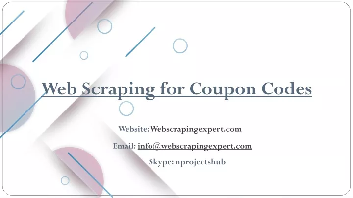 web scraping for coupon codes