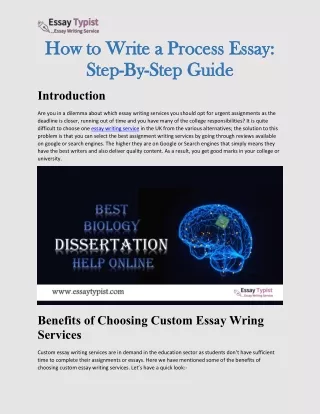 how to write a process essay how to write