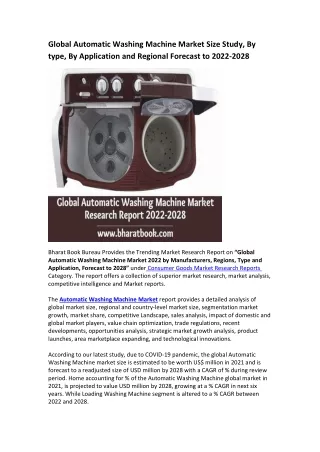 global automatic washing machine market size