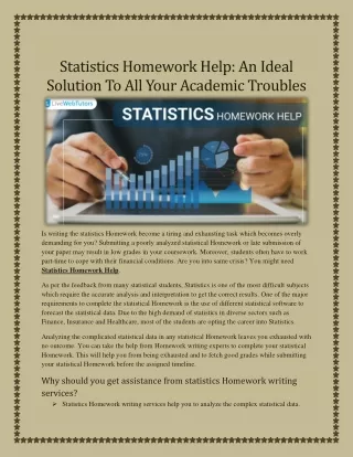 statistics homework help an ideal solution