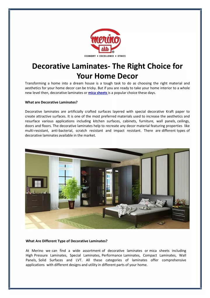 decorative laminates the right choice for your