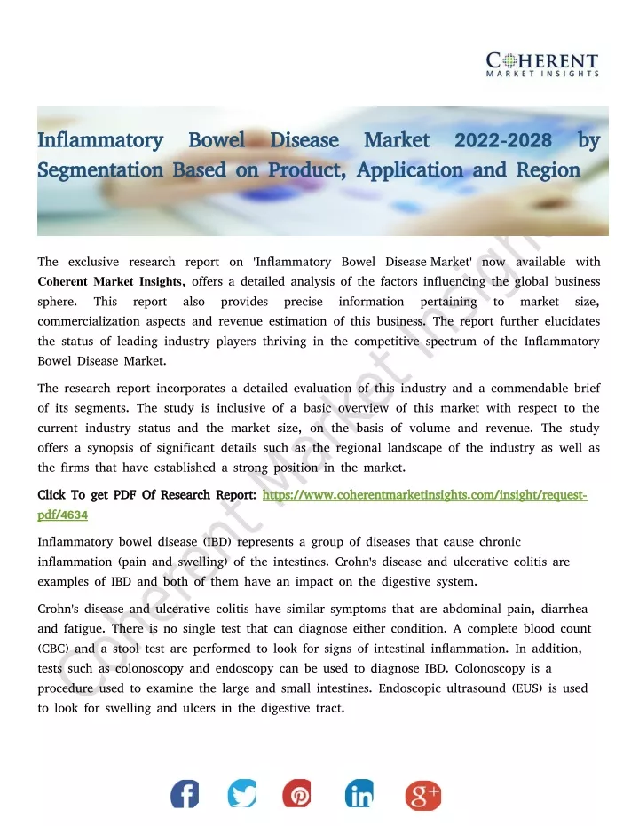 inflammatory bowel disease market 2022 2028