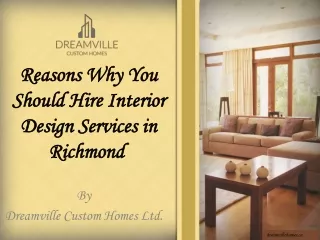 Reasons Why You Should Hire Interior Design Services in Richmond